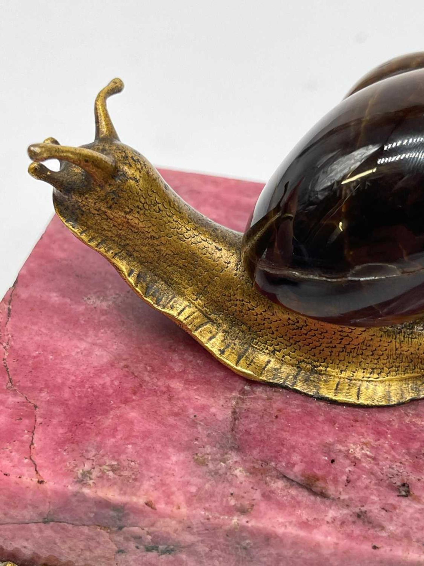 A tiger's eye and ormolu snail, - Image 18 of 25