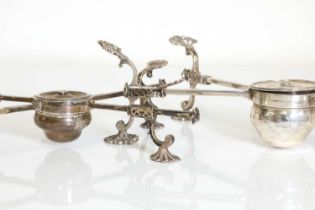 A George III silver dish cross,