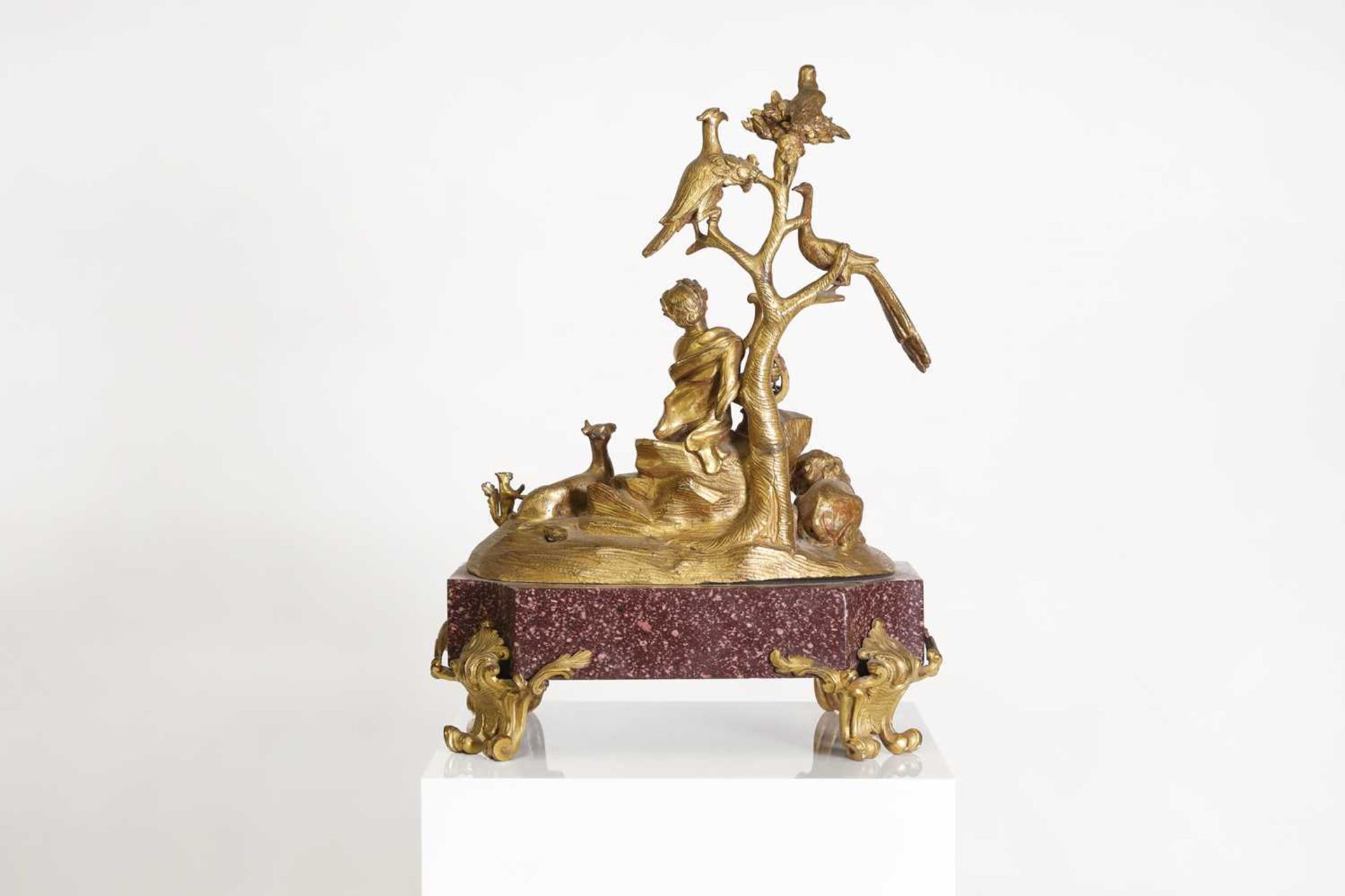 An ormolu and porphyry figure group, - Image 6 of 12