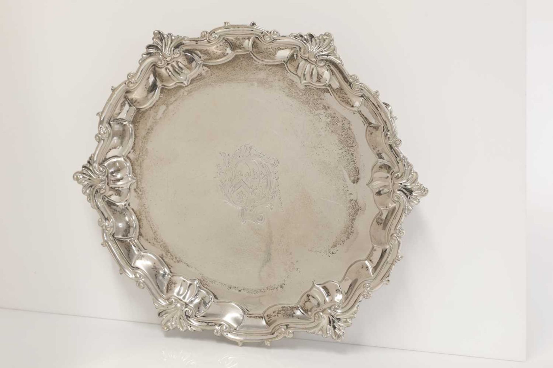 A George II silver salver, - Image 2 of 7