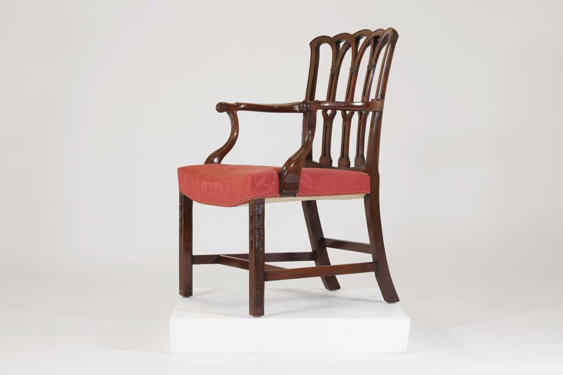 A George III mahogany armchair, - Image 17 of 41