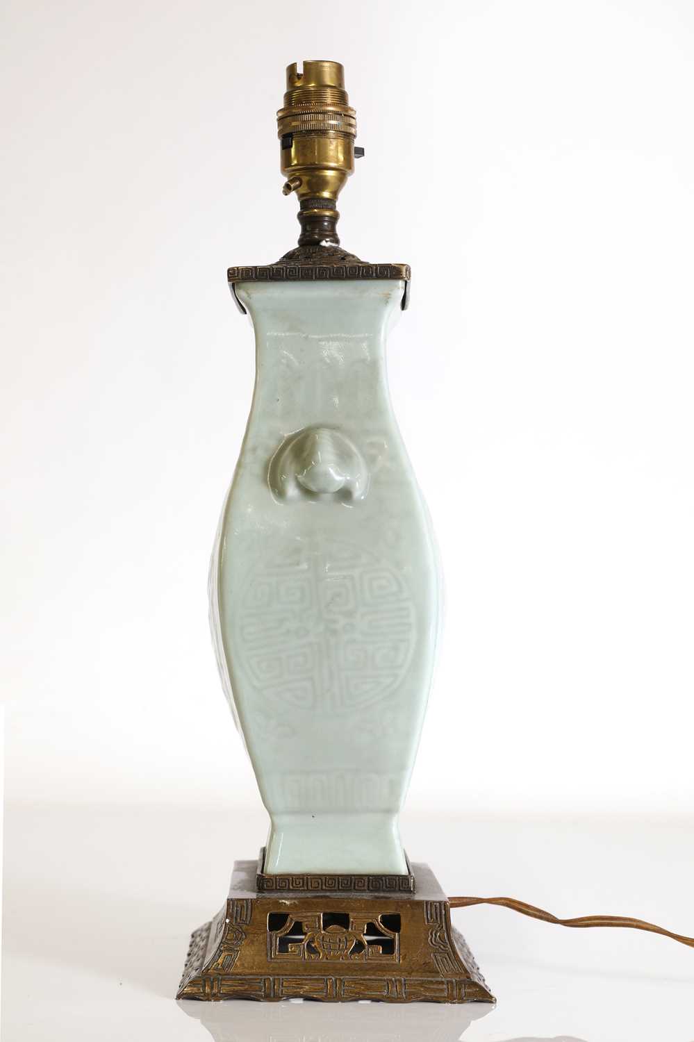 A Chinese celadon vase, - Image 5 of 8