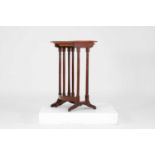 A Regency mahogany and satinwood quartetto nest of tables,