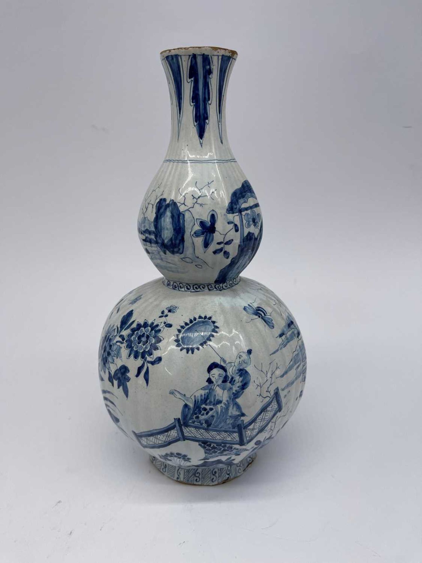 A delft tin-glazed earthenware double gourd vase, - Image 14 of 19