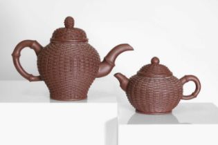 Two Chinese Yixing zisha stoneware teapots,