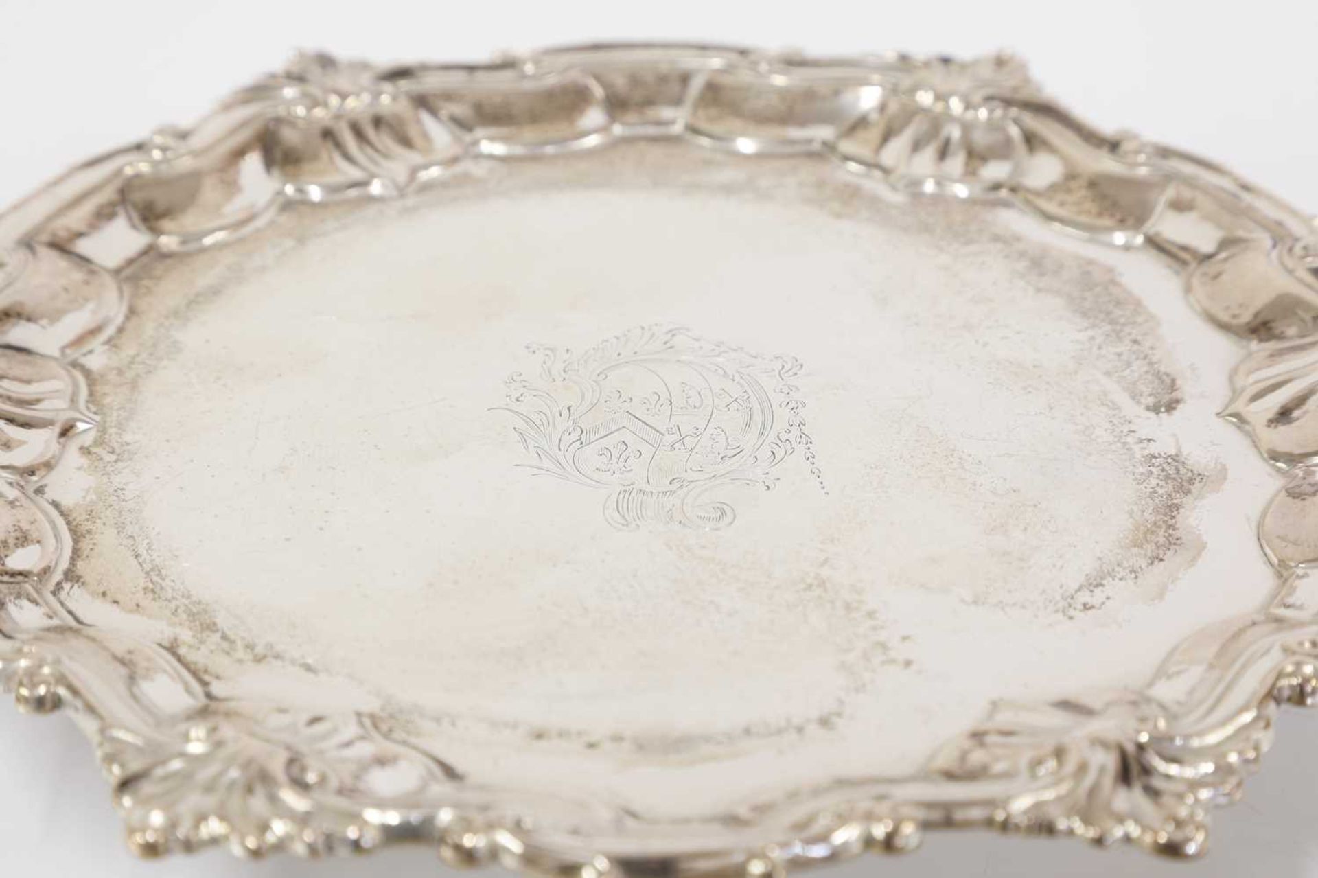 A George II silver salver, - Image 3 of 7