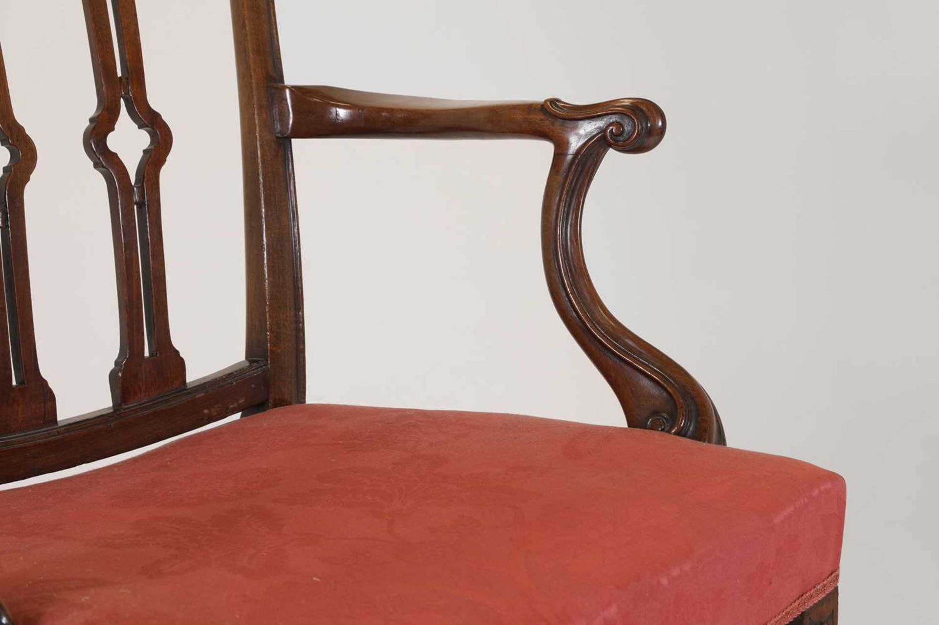 A George III mahogany armchair, - Image 7 of 41