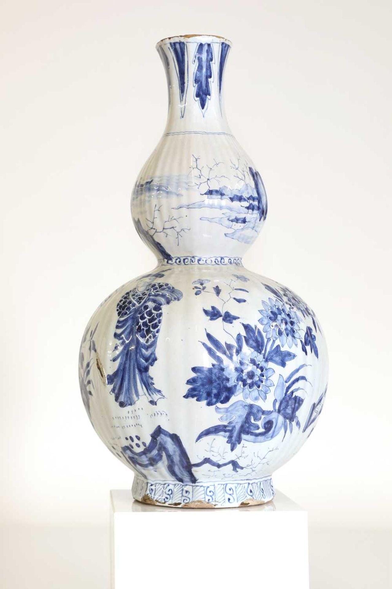 A delft tin-glazed earthenware double gourd vase, - Image 7 of 19