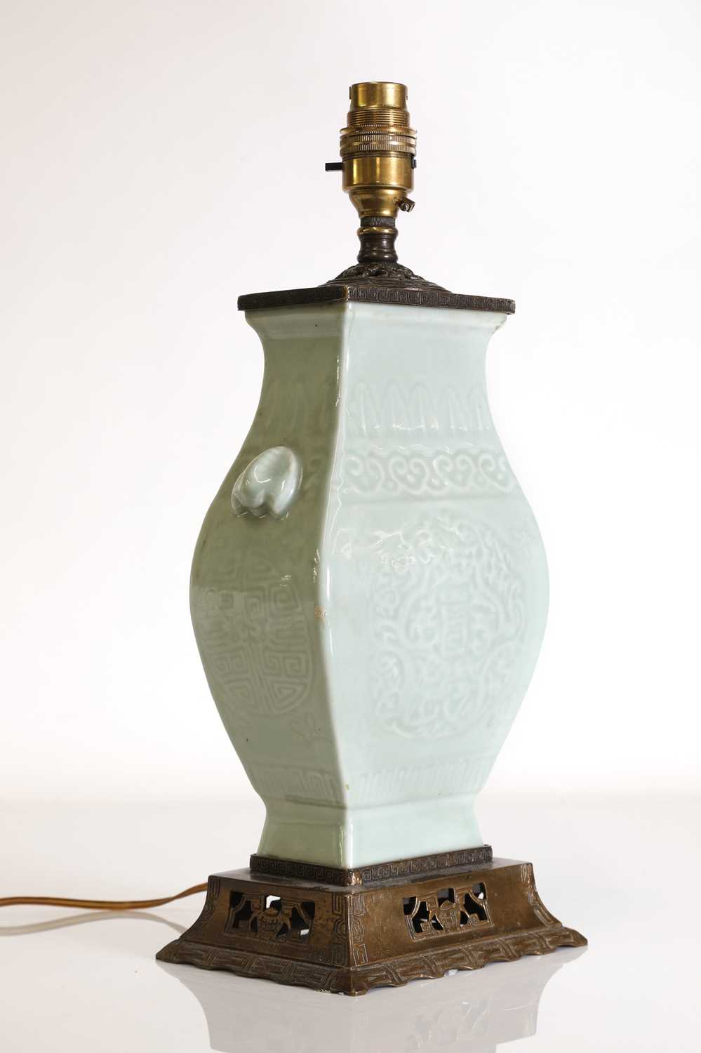 A Chinese celadon vase, - Image 4 of 8