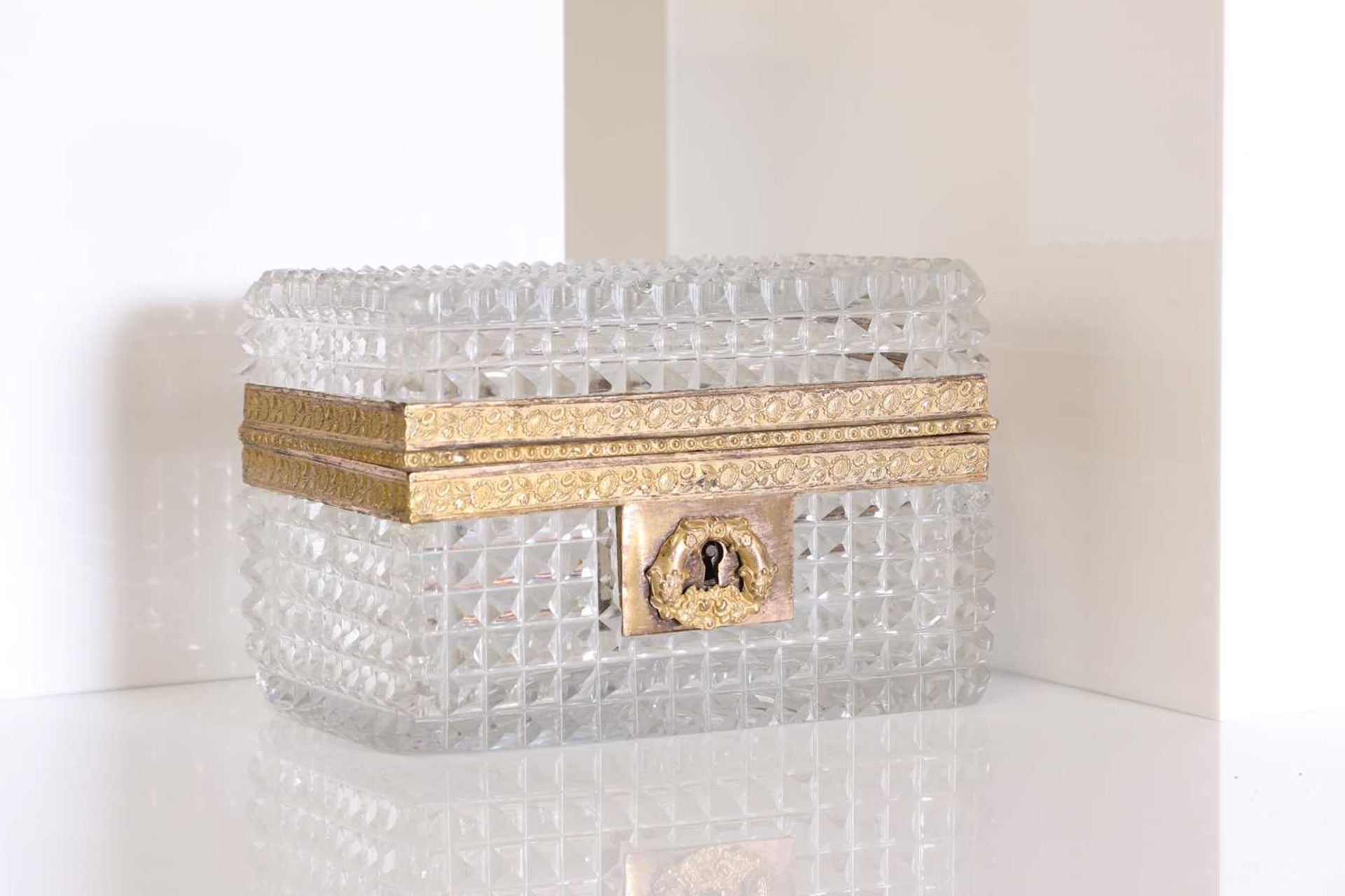 A Palais Royale-type cut-glass table casket, - Image 2 of 6