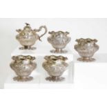 A set of four William IV Scottish silver salts