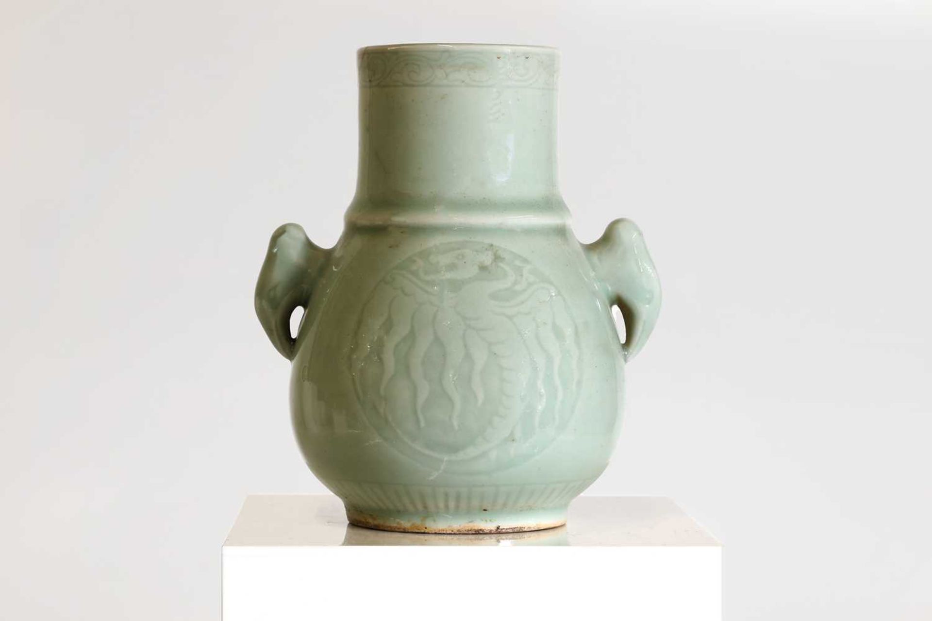 A Chinese celadon vase,