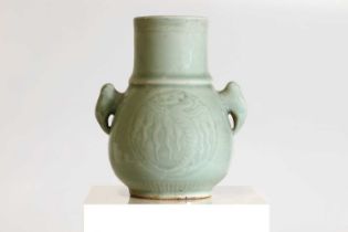 A Chinese celadon vase,