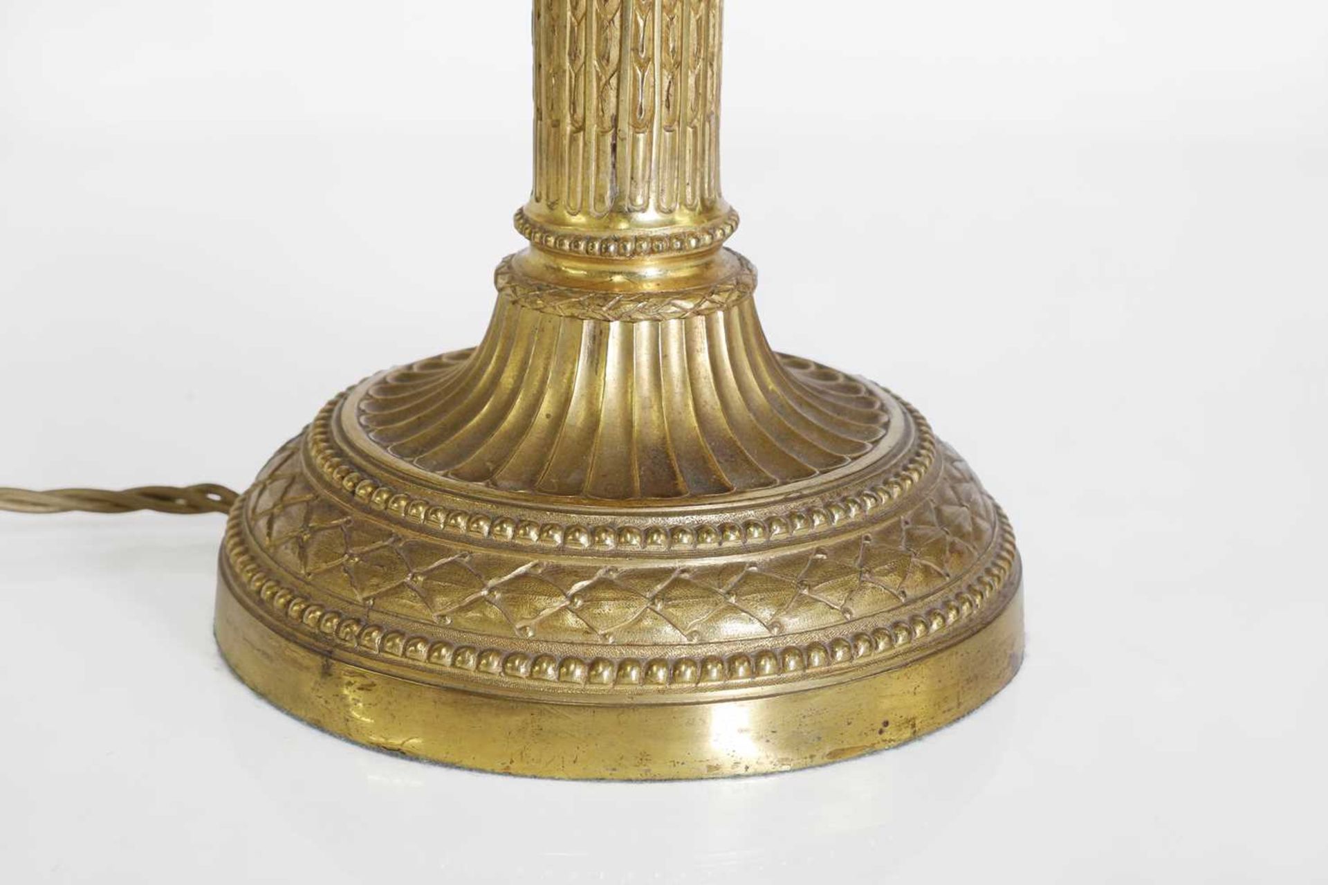 A Directoire-style ormolu three-light bouillotte lamp, - Image 3 of 7