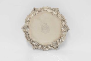 A George II silver salver,