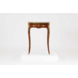 A small Louis XV kingwood and parquetry writing table,