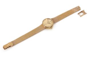 A 9ct gold Longines quartz bracelet watch,