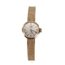 A ladies' 9ct gold Tissot mechanical bracelet watch,