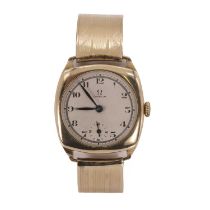 A 9ct gold Omega mechanical bracelet watch,