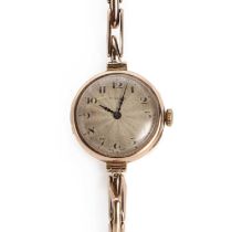 A ladies' 9ct gold Rolex mechanical bracelet watch, c.1923,