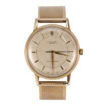 A 9ct gold JW Benson mechanical bracelet watch,