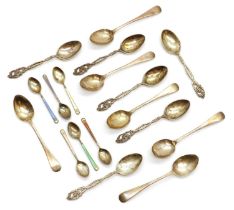 A group of cased silver flatware