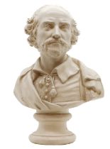 A painted plaster bust,
