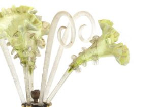 A Victorian opalescent glass epergne
