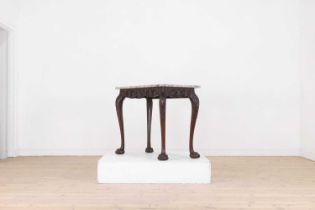 A George II-style mahogany side table,