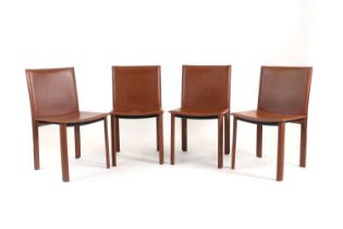 A set of four Italian dining chairs,