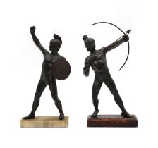 Two spelter figures