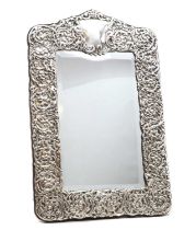 A silver mounted table mirror,