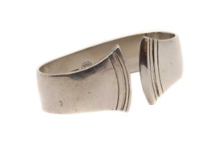 A Georg Jensen 'Acadia' pattern sterling silver napkin ring,