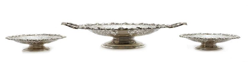 A George VI silver pierced dish