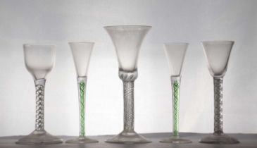 A group of three wine glasses