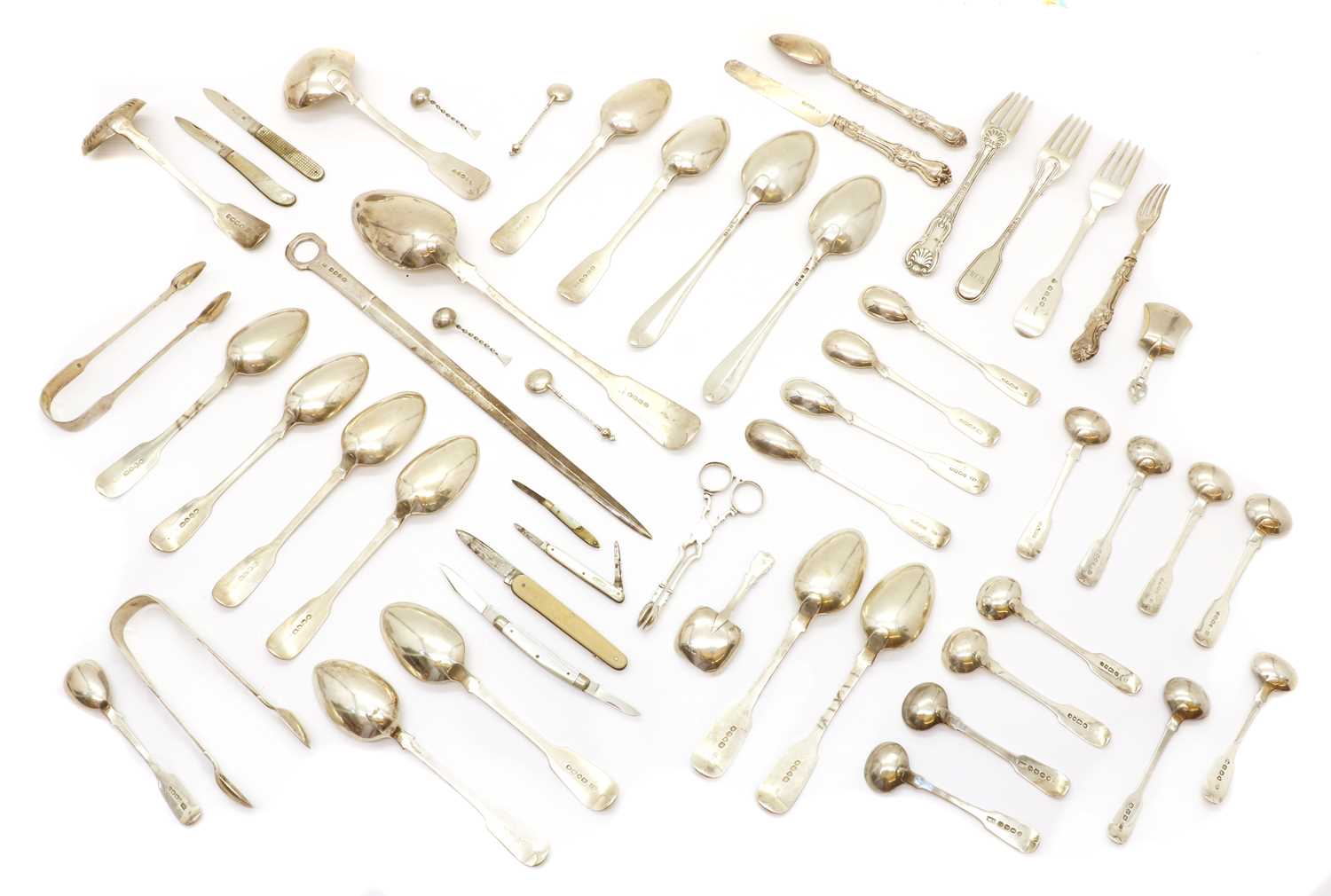 A group of silver flatware - Image 2 of 3