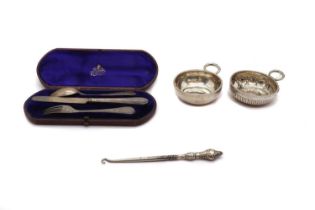 A group of silver and plated items