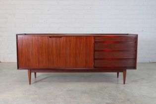 A teak and afrormosia sideboard,