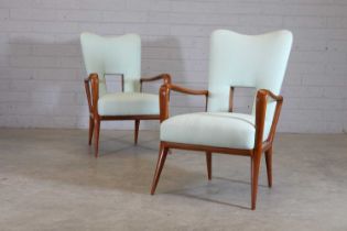 A pair of Brazilian Cabreúva armchairs,