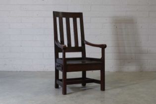 An Scottish Arts and Crafts oak armchair,