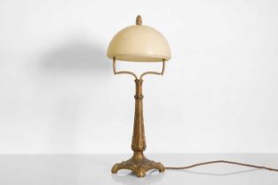 A French gilt-bronze and alabaster table lamp,