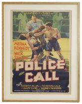 A 'Police Call' one sheet film poster,