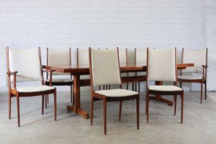 § An Archie Shine rosewood dining suite,