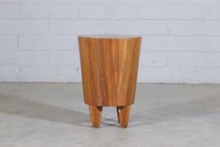 A walnut stool,