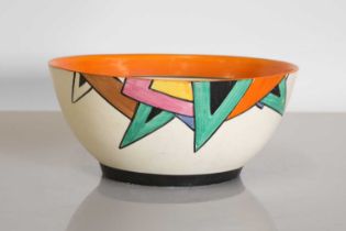 A Clarice Cliff Latona ware fruit bowl,