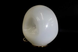 An opaque Murano glass table lamp,