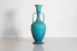 A Linthorpe Pottery twin-handled vase,
