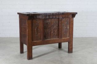 An Arts and Crafts oak chest,