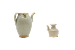 Two Chinese porcelain ewers,
