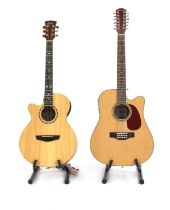 Two electro acoustic guitars,